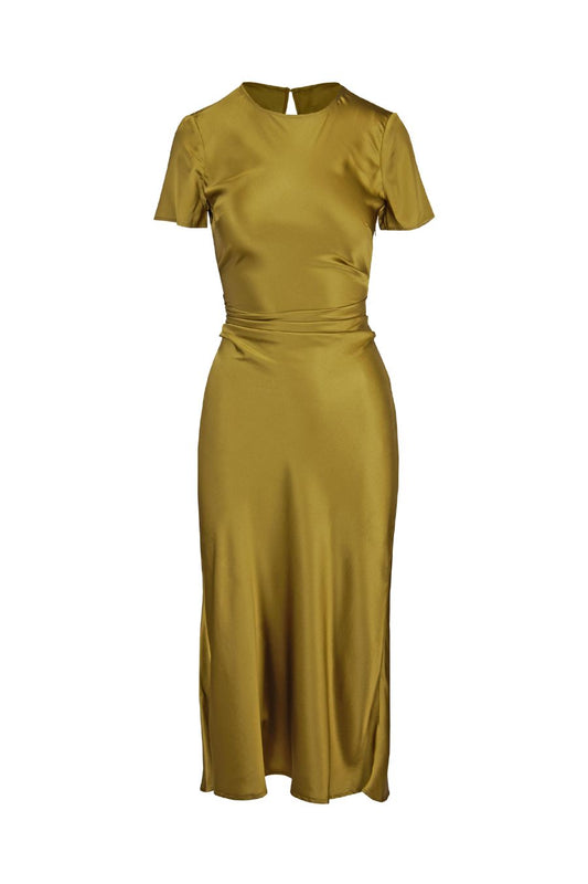Marcel Silk Dress in Pear