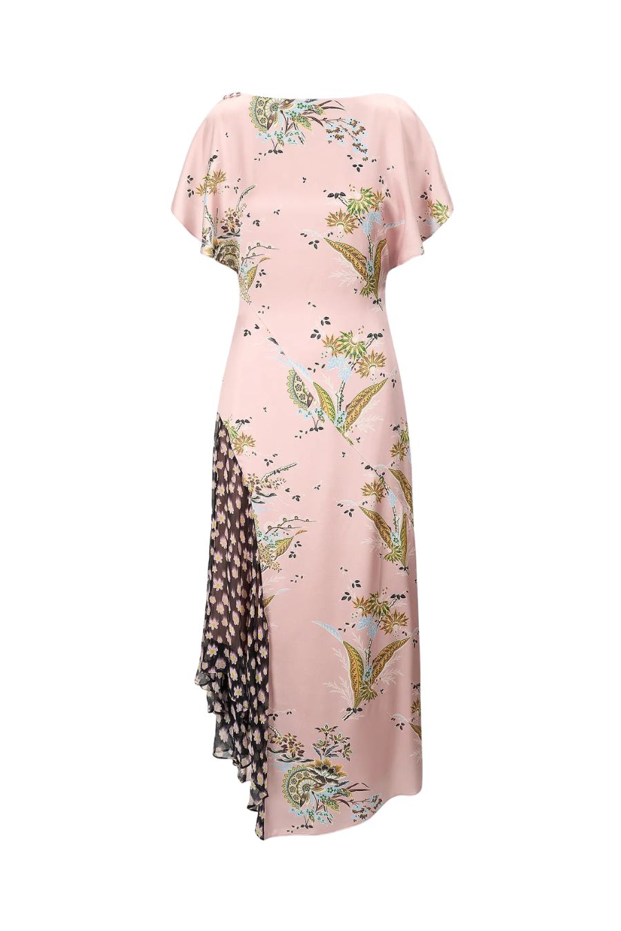 Fawn Silk Dress in Tapestry Rose Multi