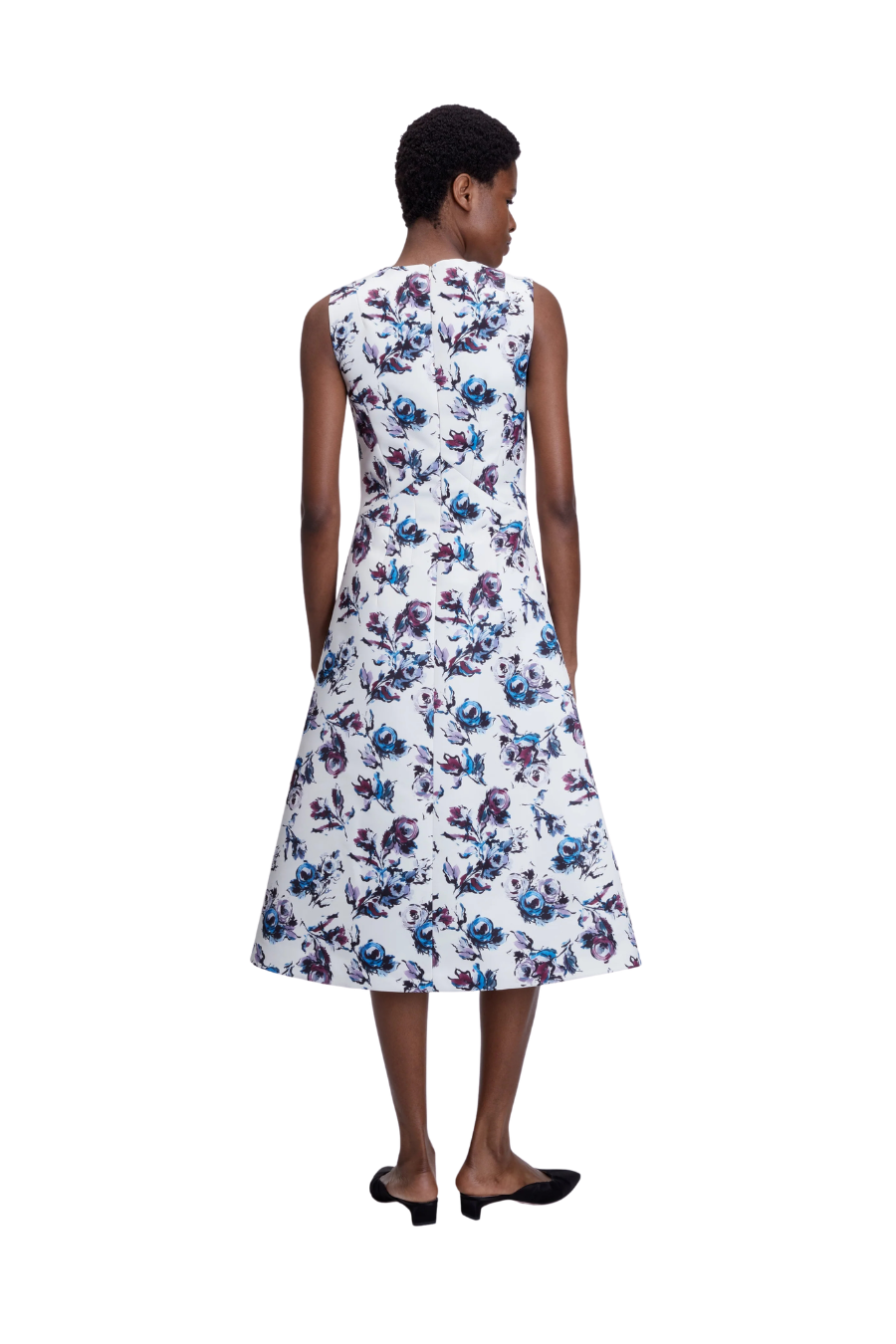Rumi Dress In Purple & Blue Floral Print