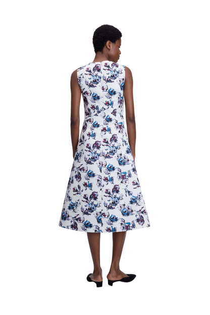 Rumi Dress In Purple & Blue Floral Print