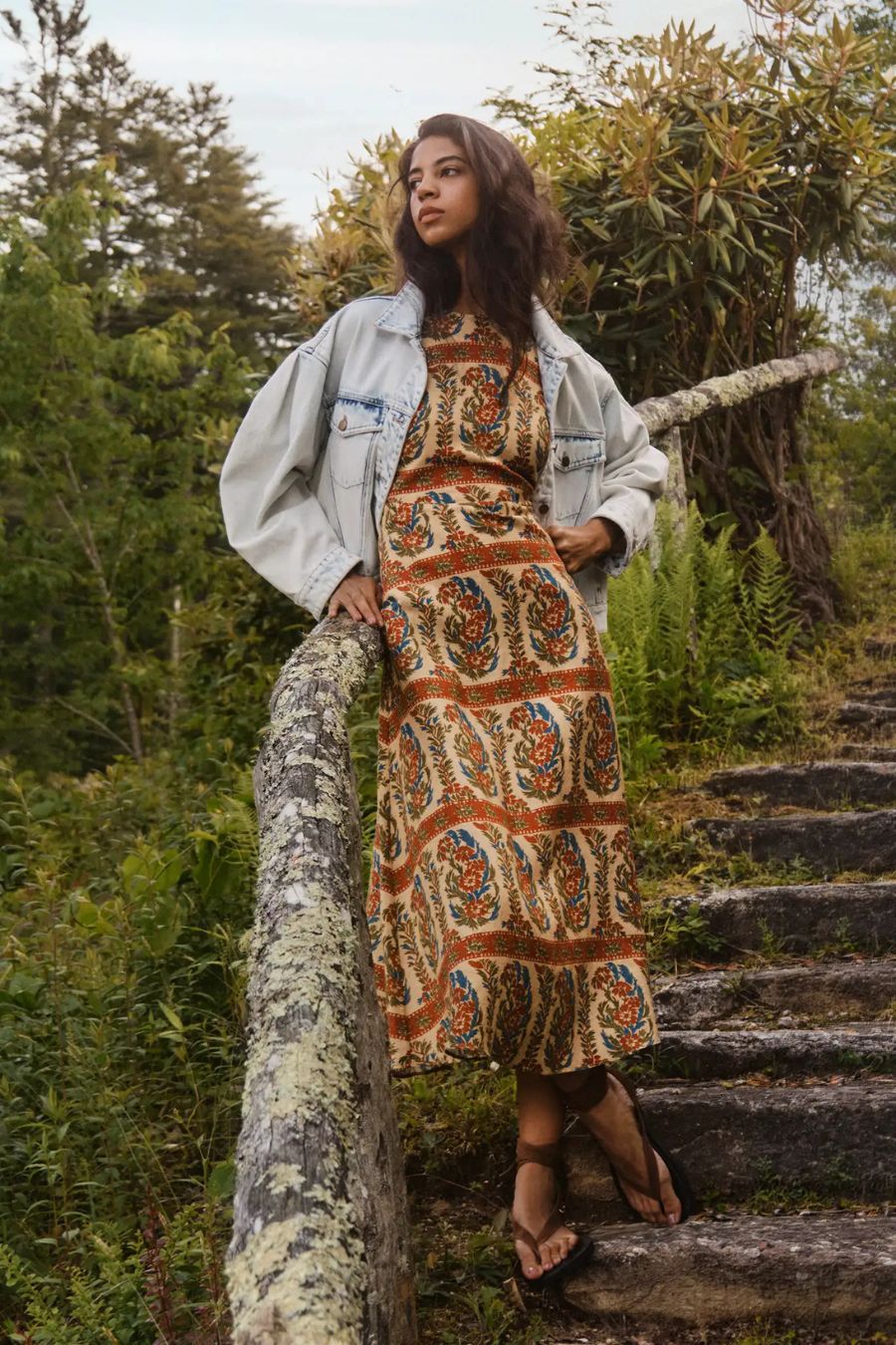 Hunter Bell Faith Dress in Amber Glen Cream, sleeveless circle skirt dress in linen rayon