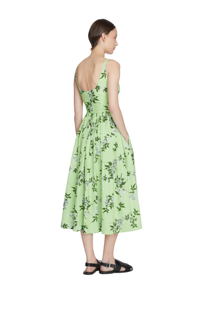 Eglantine Dress In Lilac Lillies/Cherry Print