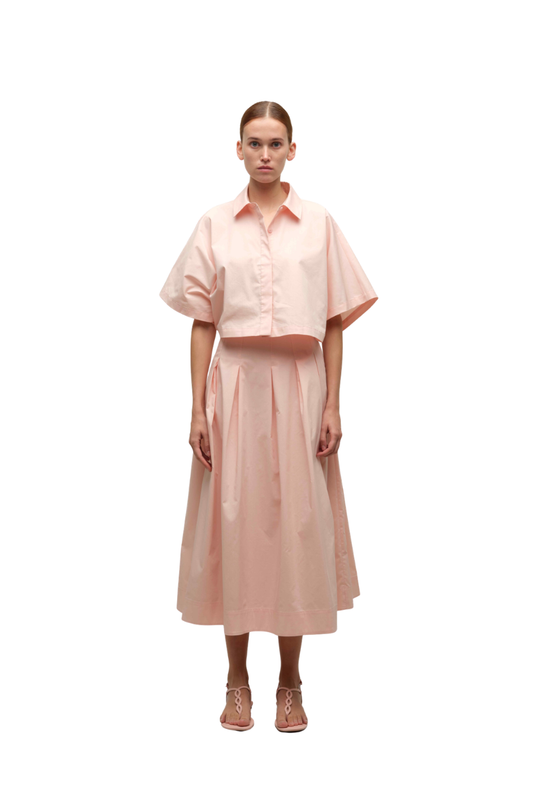 Elora Midi Skirt in Bubblegum