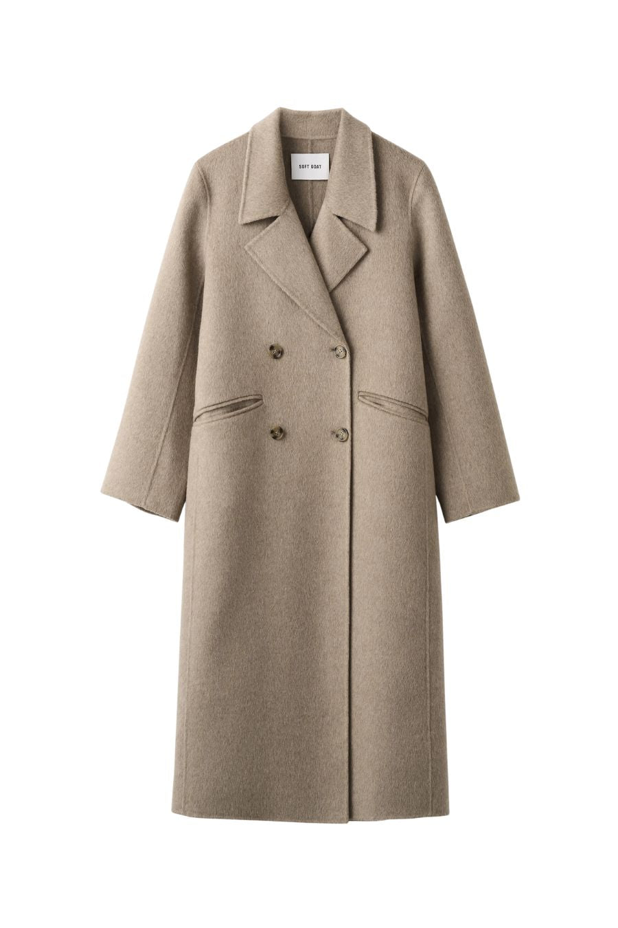 Double Breasted Coat in Greige