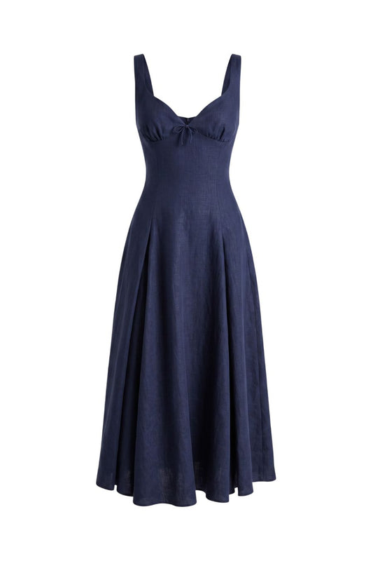 Adalee Midi Dress in Navy