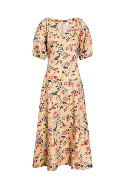Piper Dress in Dark Khaki Multi