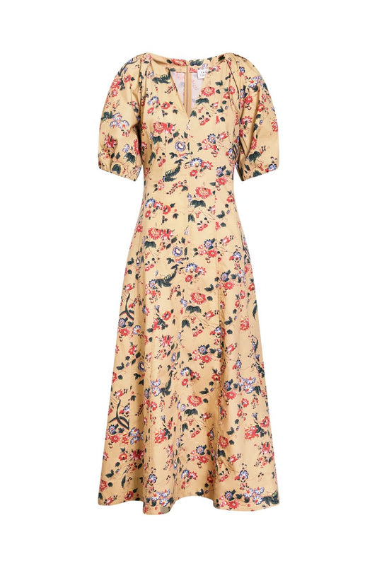 Piper Dress in Dark Khaki Multi