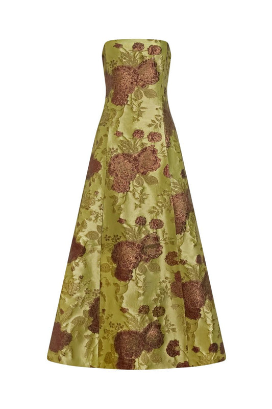 Colette Dress in Citron Multi