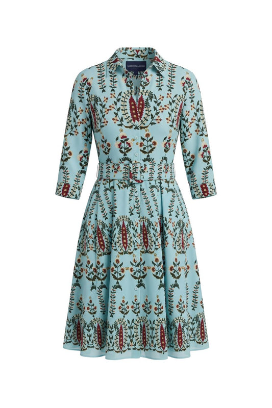 Aster Dress in Dusty Aqua