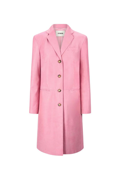 Wyatt Leather Coat in Wild Rose