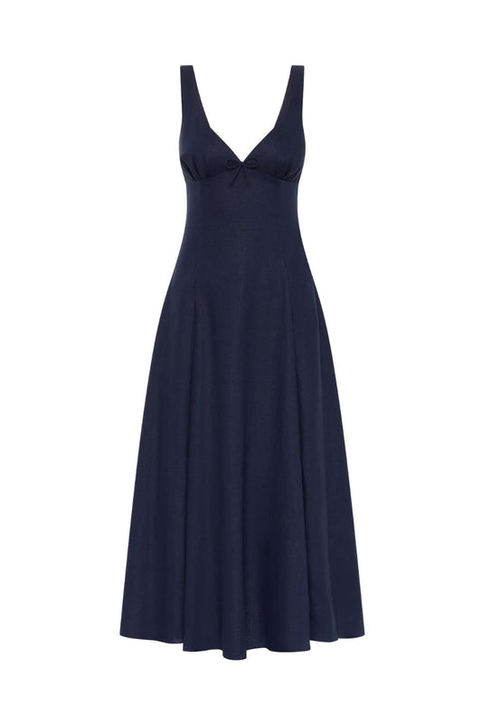 Adalee Midi Dress in Navy