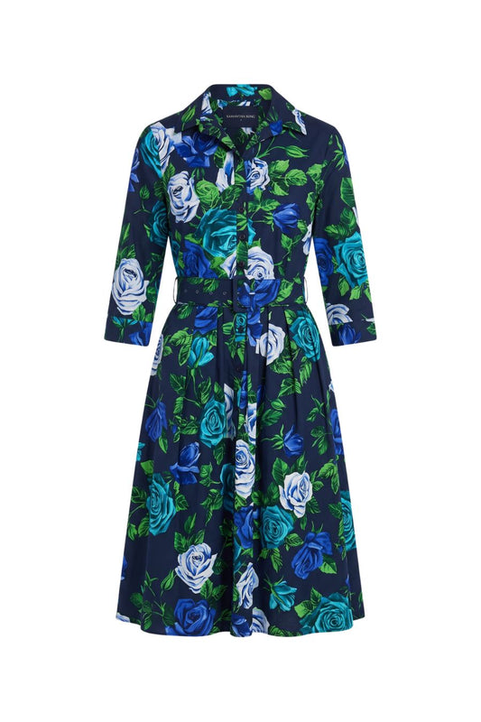 Audrey Dress in Indigo Blue