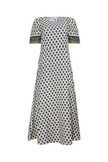 Casey Dress in Thistle & Vine Cream