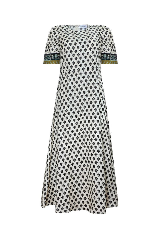 Casey Dress in Thistle & Vine Cream