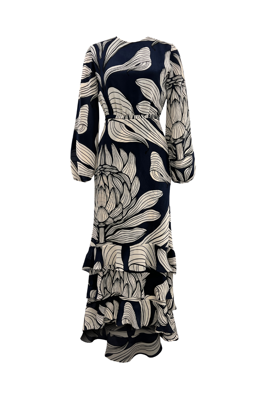 Un Romance Maxi in Blue Floral Mosaique