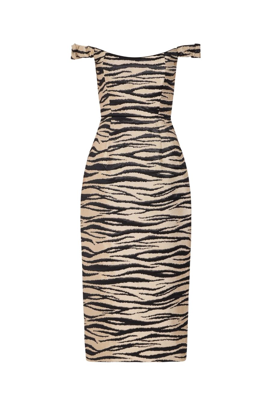 Amina Zebra Striped Midi Dress
