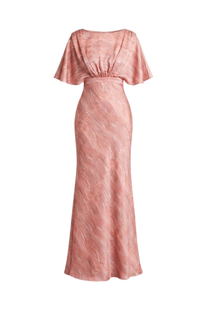 Winona Dress in Blush Marbling