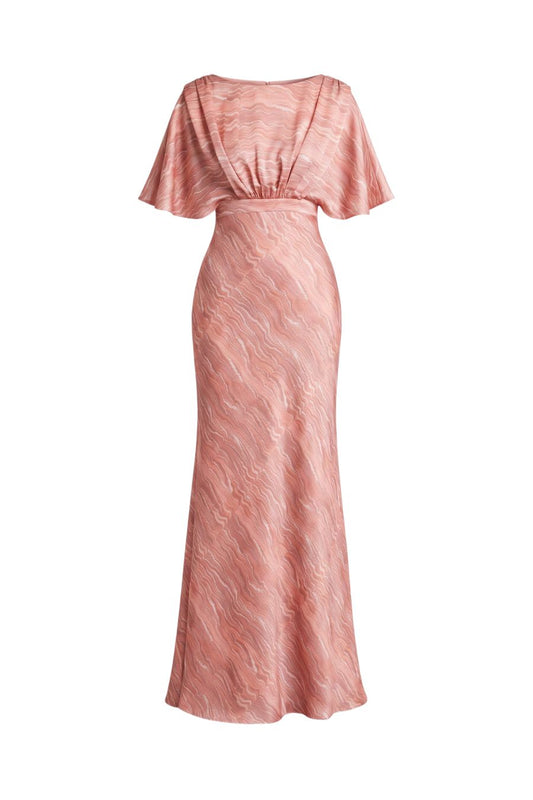 Winona Dress in Blush Marbling