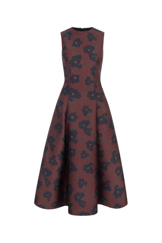 Mara Dress in Breezy Poppy Red/Black by Emilia Wickstead