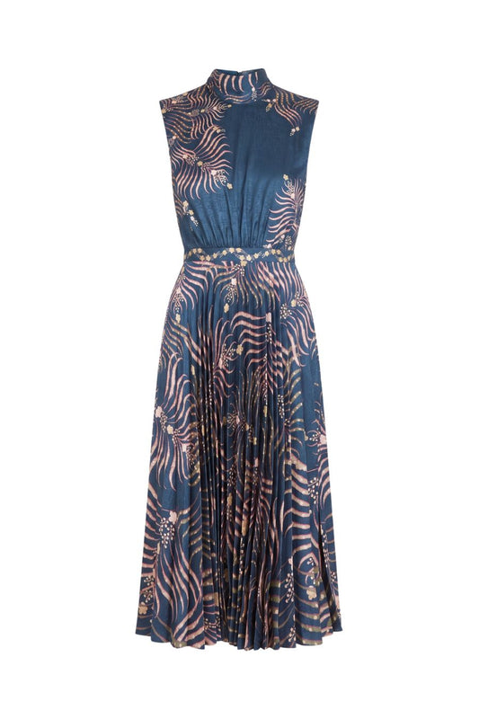 Fleur E Dress in Palm Trellis