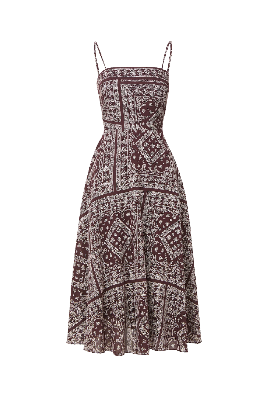 Kitt Bandana Dress in Raisin/Dove