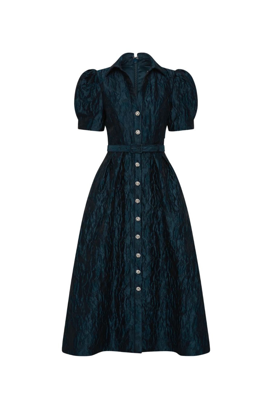 Cascades Midi Dress in Teal