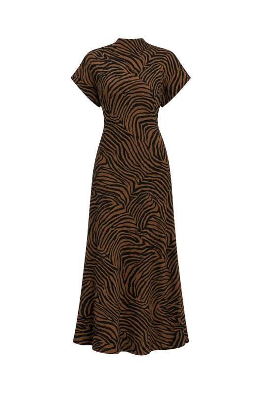 Redgrave Dress in Ochre/Black