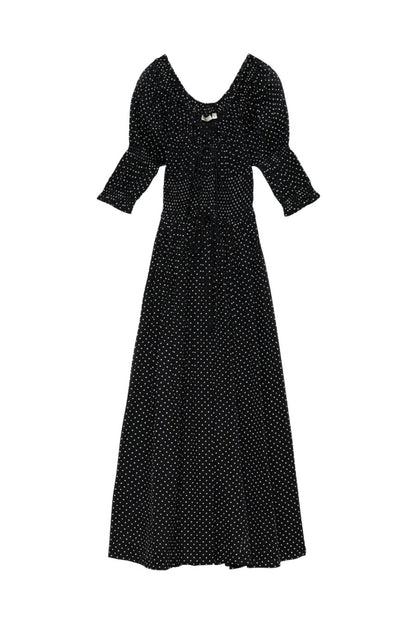 Ischia Dress in Noir Dot