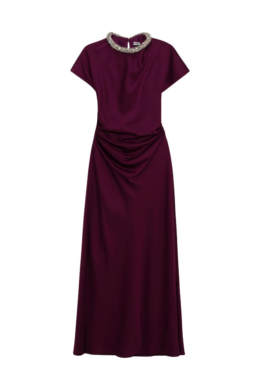 Eliza Satin Gown in Dark Orchid