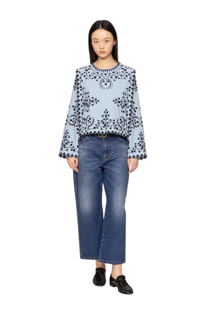 Frances Top in Blue