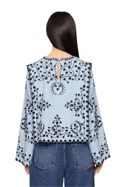 Frances Top in Blue