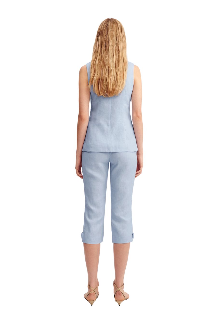 Harper Capri Pant in Blue