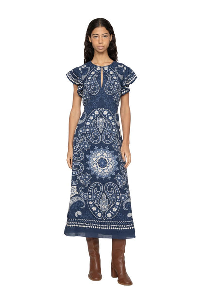 Emelina Dress in Navy