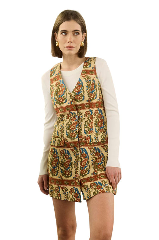 Suni Dress in Amber Glen Cream