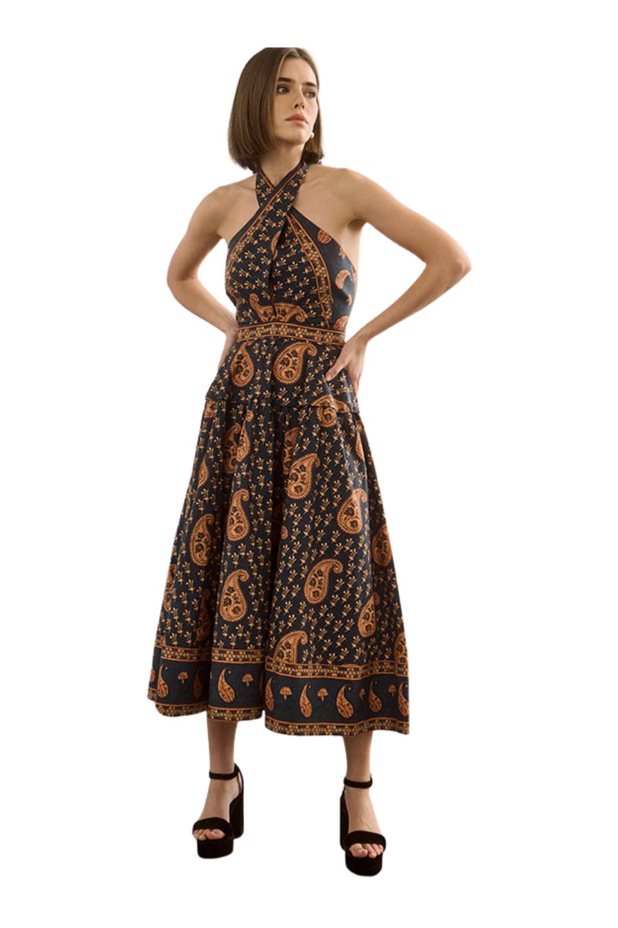 Bellamy Dress in Glen Paisley