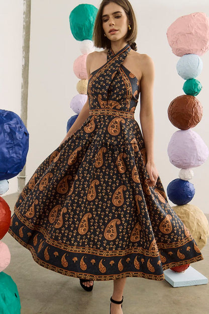 Bellamy Dress in Glen Paisley