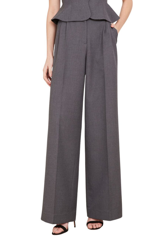 Wide Tailored Trouser in Slate Grey