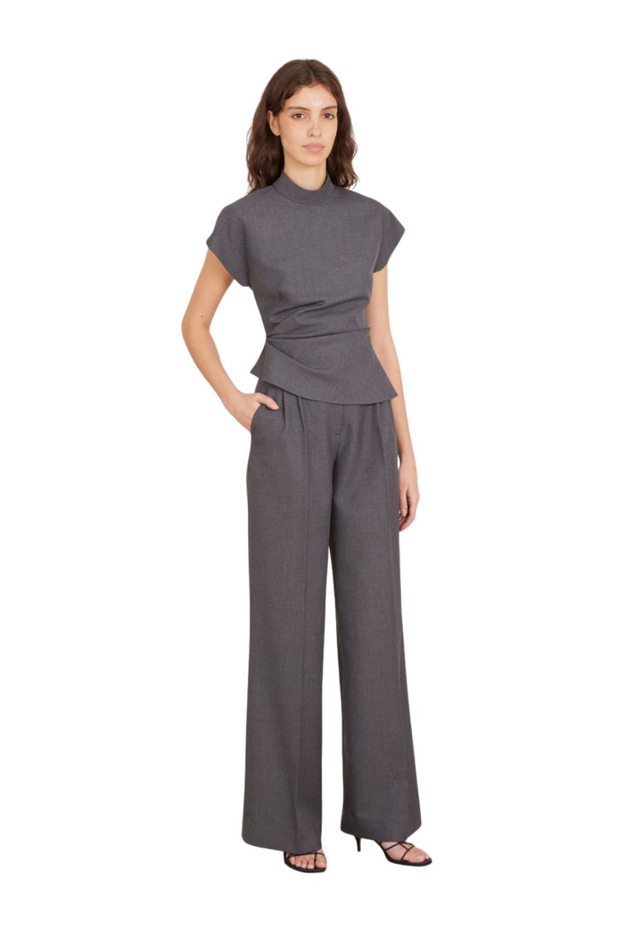 Rhona Top in Slate Grey