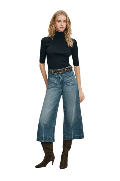 Marlowe Patch-Pocket Culotte in Memory Lane