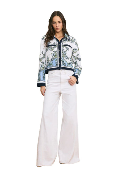 Novelle Button-Down Shirt in Blue Jay Multi