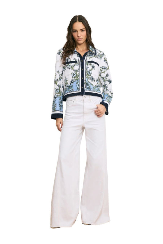 Novelle Button-Down Shirt in Blue Jay Multi
