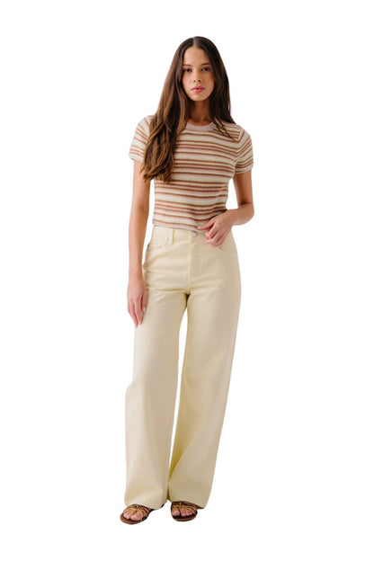 Jude Cashmere Tee in Buttercup