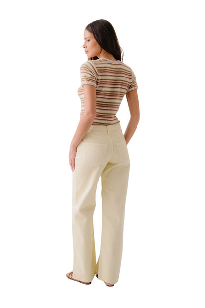 Jude Cashmere Tee in Buttercup