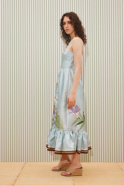 Alfie Midi Dress in Ice Blue
