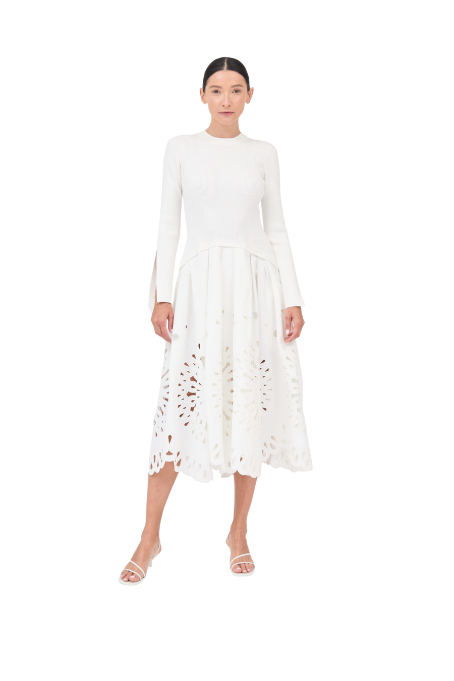 Daila Midi Dress in White
