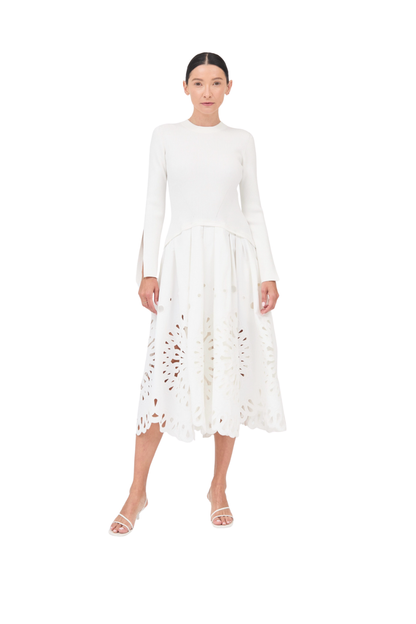 Daila Midi Dress in White
