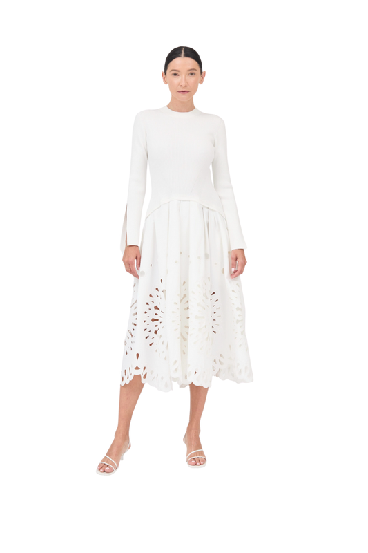Daila Midi Dress in White