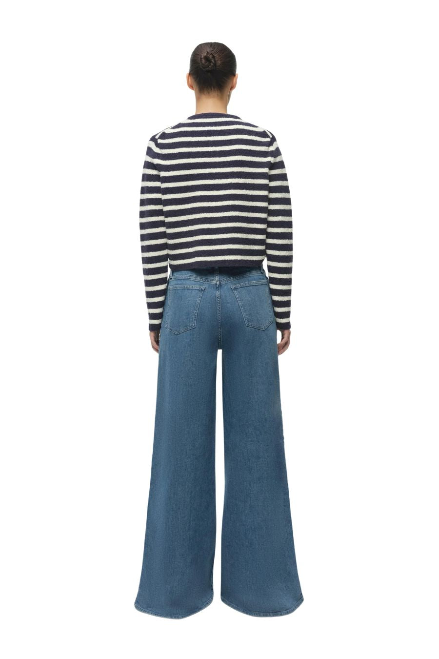 Harland Cardigan in Midnight Stripe