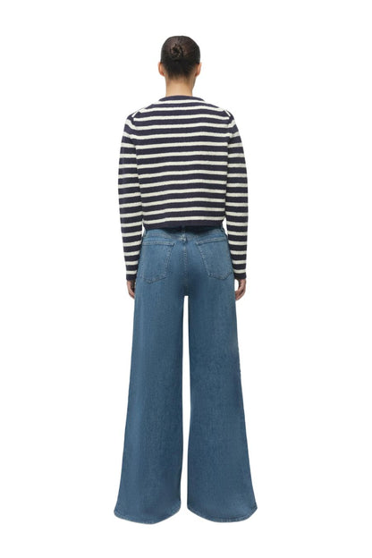 Harland Cardigan in Midnight Stripe