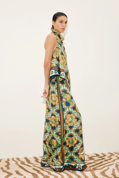 Liana Silk Palazzo Pant in Multi